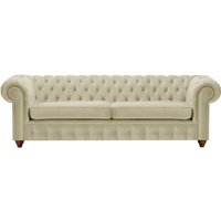 Chesterfield Max 3 Seater Sofa, mink, Leg colour: dark oak
