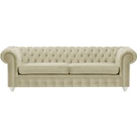 Chesterfield Max 3 Seater Sofa, mink, Leg colour: white