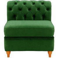 Chesterfield Single Modular Unit (1CP), dark green, Leg colour: aveo