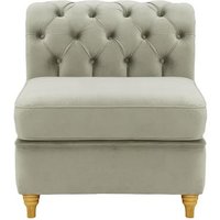 Chesterfield Single Modular Unit (1CP), silver, Leg colour: like oak