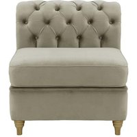 Chesterfield Single Modular Unit (1CP), grey, Leg colour: wax black