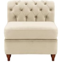 Chesterfield Single Modular Unit (1CP), light beige, Leg colour: dark oak