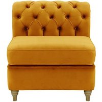 Chesterfield Single Modular Unit (1CP), mustard, Leg colour: wax black