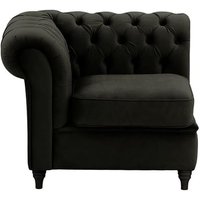 Chesterfield Single LHF Modular Unit (1L), black, Leg colour: black