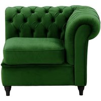 Chesterfield Single RHF Modular Unit (1R), dark green, Leg colour: black