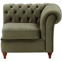 Chesterfield Single RHF Modular Unit (1R), graphite, Leg colour: dark oak