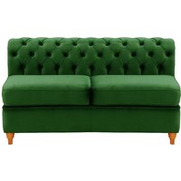 Chesterfield 2 Seater Modular Unit (2CP), dark green, Leg colour: aveo