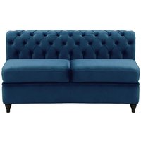 Chesterfield 2 Seater Modular Unit (2CP), blue, Leg colour: black
