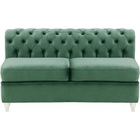 Chesterfield 2 Seater Modular Unit (2CP), dirty blue, Leg colour: white