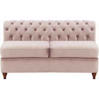 Chesterfield 2 Seater Modular Unit (2CP), lilac, Leg colour: dark oak