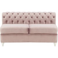 Chesterfield 2 Seater Modular Unit (2CP), lilac, Leg colour: white