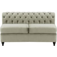 Chesterfield 2 Seater Modular Unit (2CP), silver, Leg colour: black