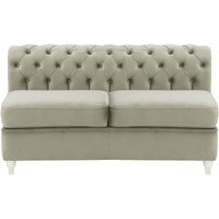 Chesterfield 2 Seater Modular Unit (2CP), silver, Leg colour: white