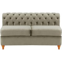 Chesterfield 2 Seater Modular Unit (2CP), grey, Leg colour: aveo