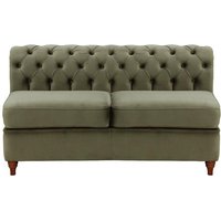 Chesterfield 2 Seater Modular Unit (2CP), graphite, Leg colour: dark oak