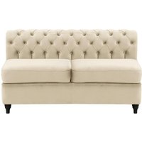 Chesterfield 2 Seater Modular Unit (2CP), light beige, Leg colour: black