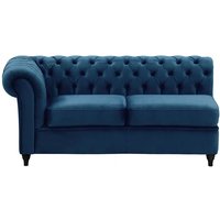 Chesterfield 2 Seater LHF Corner Modular Unit (2L), blue, Leg colour: black