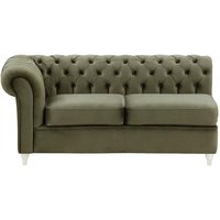 Chesterfield 2 Seater LHF Corner Modular Unit (2L), graphite, Leg colour: white