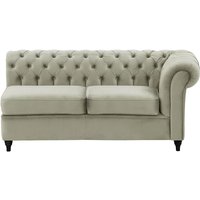Chesterfield 2 Seater RHF Corner Modular Unit (2R), silver, Leg colour: black