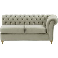 Chesterfield 2 Seater RHF Corner Modular Unit (2R), silver, Leg colour: wax black
