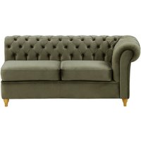 Chesterfield 2 Seater RHF Corner Modular Unit (2R), graphite, Leg colour: like oak