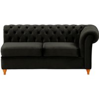 Chesterfield 2 Seater RHF Corner Modular Unit (2R), black, Leg colour: aveo