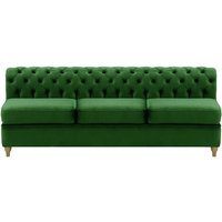 Chesterfield 3 Seater Modular Unit (3CP), dark green, Leg colour: wax black