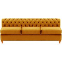 Chesterfield 3 Seater Modular Unit (3CP), mustard, Leg colour: aveo