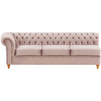 Chesterfield 3 Seater LHF Corner Modular Unit (3L), lilac, Leg colour: aveo