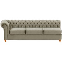Chesterfield 3 Seater LHF Corner Modular Unit (3L), grey, Leg colour: aveo
