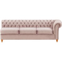Chesterfield 3 Seater RHF Corner Modular Unit (3R), lilac, Leg colour: aveo