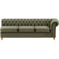 Chesterfield 3 Seater RHF Corner Modular Unit (3R), graphite, Leg colour: aveo