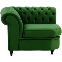 Chesterfield Corner Modular Unit (CM), dark green, Leg colour: black