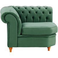 Chesterfield Corner Modular Unit (CM), dirty blue, Leg colour: aveo