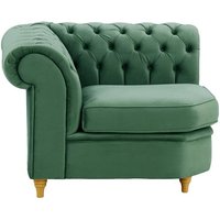 Chesterfield Corner Modular Unit (CM), dirty blue, Leg colour: like oak