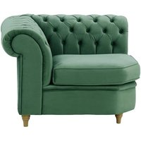 Chesterfield Corner Modular Unit (CM), dirty blue, Leg colour: wax black