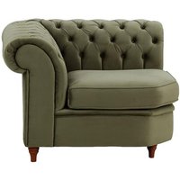 Chesterfield Corner Modular Unit (CM), graphite, Leg colour: dark oak