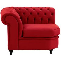 Chesterfield Corner Modular Unit (CM), dark red, Leg colour: black