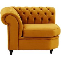 Chesterfield Corner Modular Unit (CM), mustard, Leg colour: black
