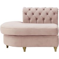 Chesterfield Curved LHF Corner Modular End (ECL), lilac, Leg colour: wax black