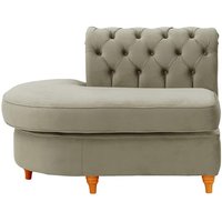 Chesterfield Curved LHF Corner Modular End (ECL), grey, Leg colour: aveo