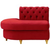 Chesterfield Curved LHF Corner Modular End (ECL), V 36 - Peacock, Leg colour: white
