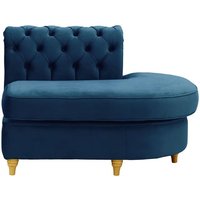 Chesterfield Curved RHF Corner Modular End (ECR), blue, Leg colour: like oak