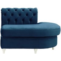 Chesterfield Curved RHF Corner Modular End (ECR), blue, Leg colour: white