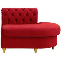 Chesterfield Curved RHF Corner Modular End (ECR), dark red, Leg colour: like oak