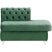 Chesterfield Straight RHF Corner Modular End (ESR), dirty blue, Leg colour: white
