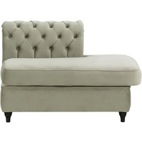 Chesterfield Straight RHF Corner Modular End (ESR), silver, Leg colour: black