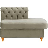 Chesterfield Straight RHF Corner Modular End (ESR), grey, Leg colour: aveo