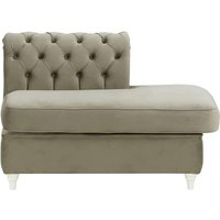 Chesterfield Straight RHF Corner Modular End (ESR), grey, Leg colour: white
