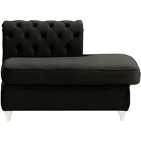 Chesterfield Straight RHF Corner Modular End (ESR), black, Leg colour: white